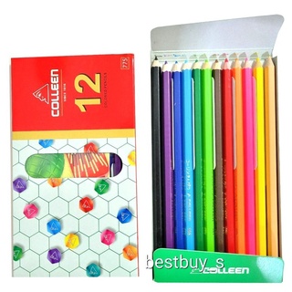 คอลลีน ดินสอ สีไม้ 12สี ของแท้ พร้อมส่ง  Colleen 12 Colored Pencils.