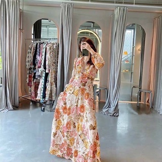 Zimmerman  maxi dress 🌼🌺💐🌸 แม๊กซี่เดรสปริ้นลาย ลวดลายสวยงามเรียบหรู่