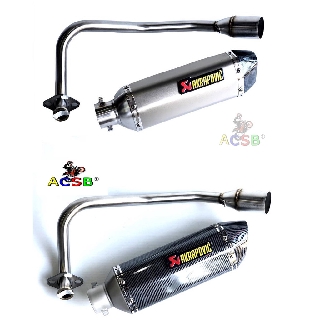 ปลายท่อ Akapovic 14” พร้อมคอท่อสเเตนเลสเเท้ ตรงรุ่น✨Honda Adv150✨