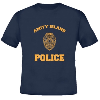 [100% Cotton] เสื้อยืด พิมพ์ลายตํารวจ Amity Police Jaws 2022 แฟชั่นยอดนิยม สําหรับผู้ชาย