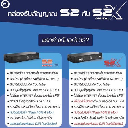 พร้อมส่ง-กล่องpsi-s2x-hd-รุ่นใหม่-กล่องรับสัญญาณจานดาวเทียม-ใช้ได้กับจานทุกสีและจานตะแกรง-ของแท้