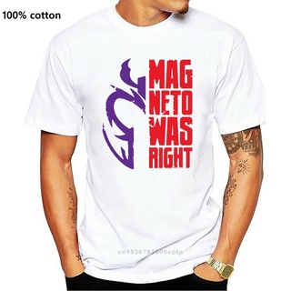 เสื้อยืดโอเวอร์ไซส์ขายดี เสื้อยืดแขนสั้น พิมพ์ลาย Xmen Magneto Was Right S-3 MAagki52GFjakl30 สไตล์คลาสสิก สําหรับผู้ชาย