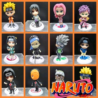 โมเดล นารูโตะ ( Naruto ) ขนาด 7 Cm / 12 แบบ ราคาถูกมาก งานสวย น่ารัก งานดีจริงๆ ที่ฐานมีสัญลักษณ์ของแต่ละคนอยู่