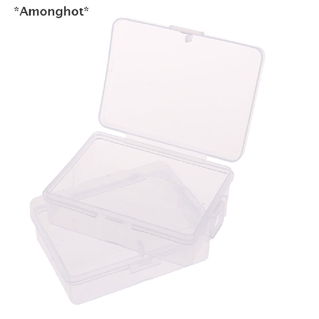 amonghot-กล่องพลาสติกใส-ทรงสี่เหลี่ยมผืนผ้า-สําหรับใส่เครื่องประดับ-ที่อุดหู-ลูกปัด-10-ชิ้น