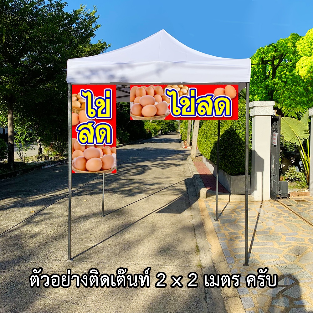 ป้ายไวนิลไข่สด-มี2ขนาดให้เลือก-รูตาไก่-4-มุม-ตั้ง-50x100เซน-นอน-40x120เซน-ป้ายร้านขายไข่สด-ป้ายขายไข่สด-ไวนิลร้านขายไข่ส