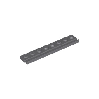 Lego part (ชิ้นส่วนเลโก้) No.4510 Plate, Modified 1 x 8 with Door Rail