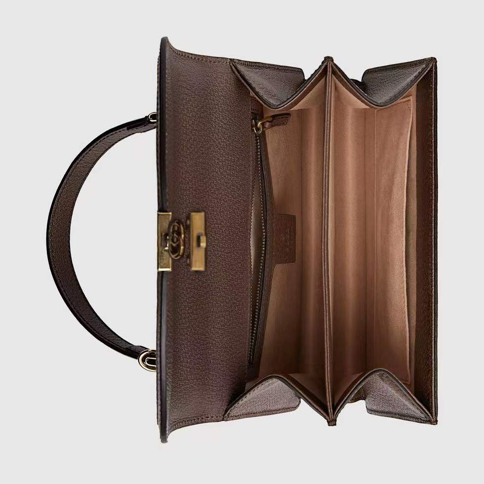 gucci-gucci-กระเป๋าถือ-กระเป๋าสะพายข้าง-double-g-lock-classic-style-ใหม่-แท้100