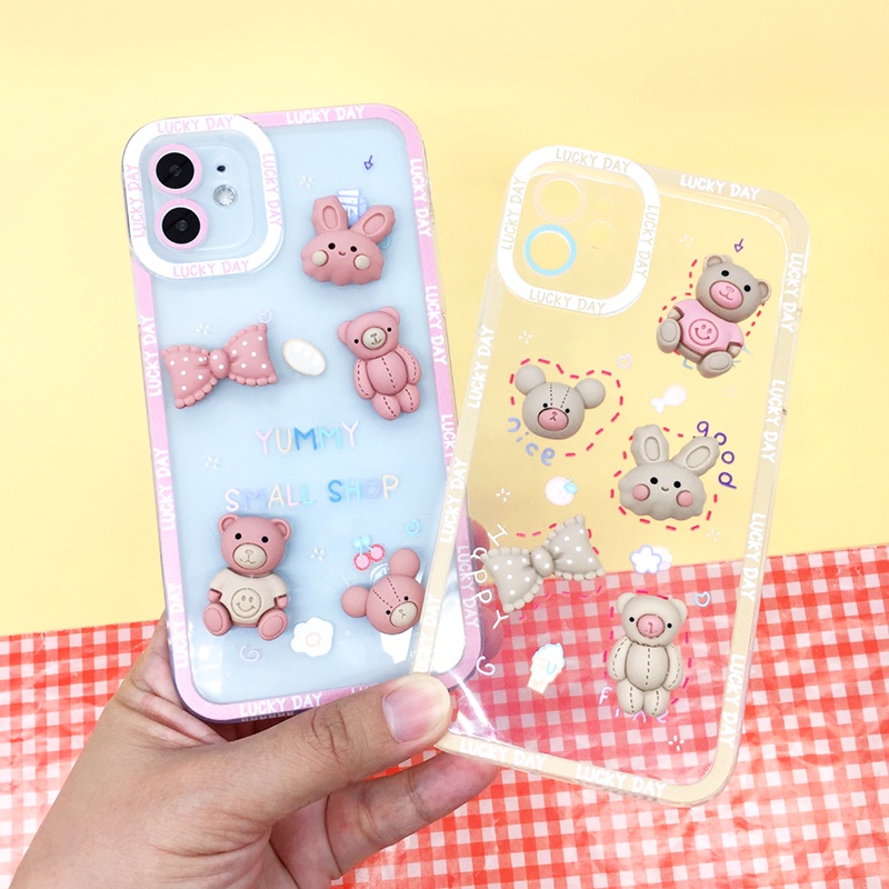 เคส-samsung-a12-a51-a52-a71-มือถือนิ่มใสกันกล้องดอกไม้-ซิลิโคน-tpu-ติดการ์ตูนน่ารัก