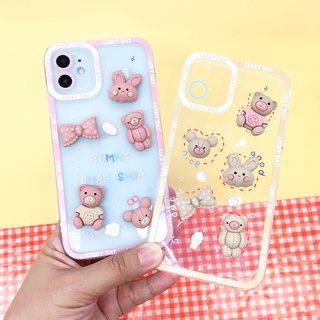 เคส SAMSUNG A12 A51 A52 A71 มือถือนิ่มใสกันกล้องดอกไม้ ซิลิโคน TPU ติดการ์ตูนน่ารัก