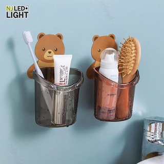 ภาพหน้าปกสินค้าNJLED LIGHT I012 ที่วางแปรงสีฟัน หมีน้อย ที่วางยาสีฟัน ชั้นวางของในห้องน้ำติดผนัง กล่องเก็บอุปกรณ์อาบน้ำ ที่เกี่ยวข้อง