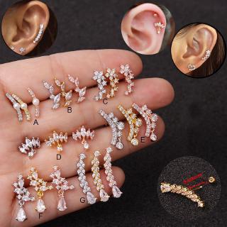 ภาพขนาดย่อของสินค้า1 ชิ้น 0 . 8x6 มม . Bar Long Stud Earrings เครื่องประดับต่างหู Cz