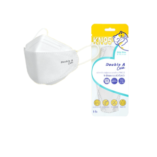 โปรโมชั่น : Double A Care หน้ากาก KN95 รุ่น Willow-Leaf สำหรับเด็ก สีขาว บรรจุ 5 ชิ้นต่อแพ็ก