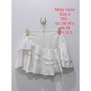 กางเกงขาสั้น สีขาว MISTY MYNX SIZE S #MYX029