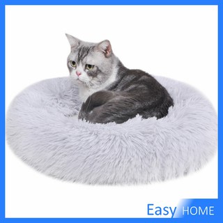 ภาพขนาดย่อของภาพหน้าปกสินค้าที่นอนสัตว์เลี้ยง ทรงกลมขนฟู ที่นอนแมว ที่นอนสุนัข บ้านแมว Donut Pet Bed จากร้าน easyhomecenter บน Shopee ภาพที่ 2