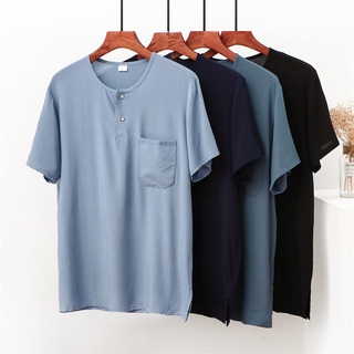 พร้อมส่ง เสื้อยืดแขนสั้นลําลอง คอกลม ผ้าฝ้าย ทรงหลวม สไตล์เกาหลี สําหรับผู้ชาย