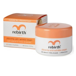 Rebirth Placenta Anti-Wrinkle Cream with Vitamin E and Lanolin
(Original) 100 ml.