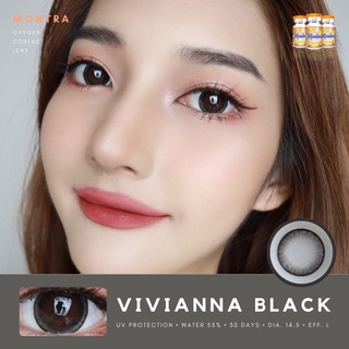 คอนแทคเลนส์🌈Vivianna🌈 Black (Montra) ขนาดบิ๊กอาย💖