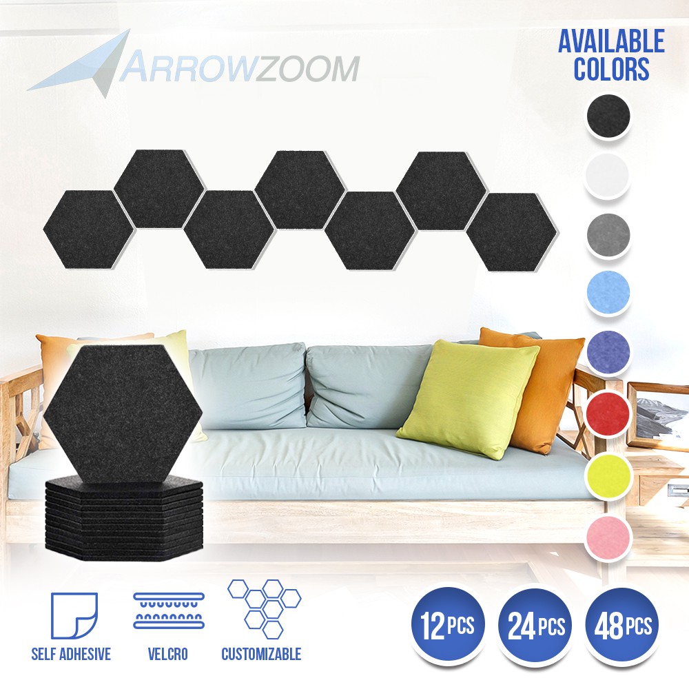 arrowzoom-สติกเกอร์ติดผนังตกแต่งกาวผสมและจับคู่-hexagon-felt-wall-panel-การปรับปรุงบ้านตกแต่งบ้านและที่อยู่อาศัย-az1224