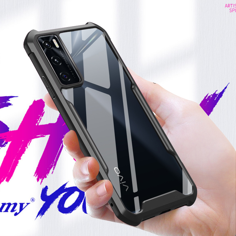 เคสโทรศัพท์-vivo-v20-v20-se-pro-y20-y20i-casing-clear-back-soft-tpu-edge-phone-case-shockproof-protective-corners-slim-thin-cover-เคส