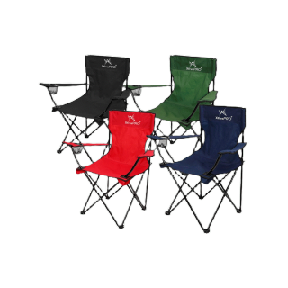 XtivePRO เก้าอี้แคมป์ปิ้ง มีกระเป๋าเก็บ พร้อมที่วางแก้ว ผ้า 600D Oxford เก้าอี้สนาม Camping Folding Chair with Armrest