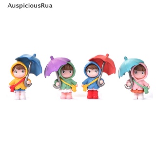 (AuspiciousRua) ฟิกเกอร์ตุ๊กตาเด็กผู้หญิง ร่ม ขนาดเล็ก สําหรับตกแต่งสวน 1 ชิ้น