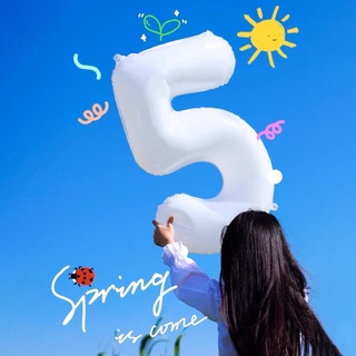 ภาพขนาดย่อของภาพหน้าปกสินค้าลูกโป่งตัวเลขสีขาว 32 นิ้ว พร้อมส่งในไทย ลูกโป่งฟอยล์ตัวเลข0-9 จากร้าน rainbow_balloons บน Shopee ภาพที่ 6
