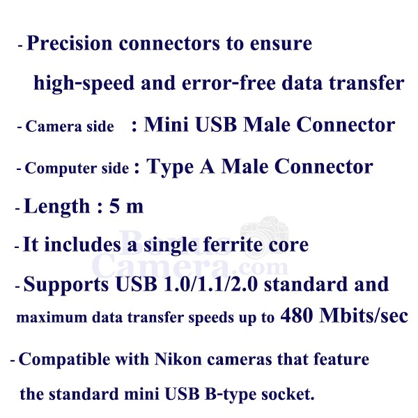 สายยูเอสบียาว-3m-ต่อ-canon-eos-200d-600d-650d-700d-750d-760d-800d-8000d-kiss-x6i-x7i-x8i-x9-x9i-เข้ากับคอมฯusb-cable