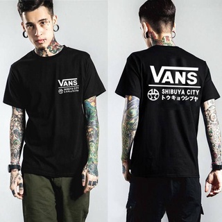 Vans เสื้อยืดลําลอง ผ้าฝ้าย แขนสั้น คอกลม สําหรับผู้ชาย และผู้หญิง