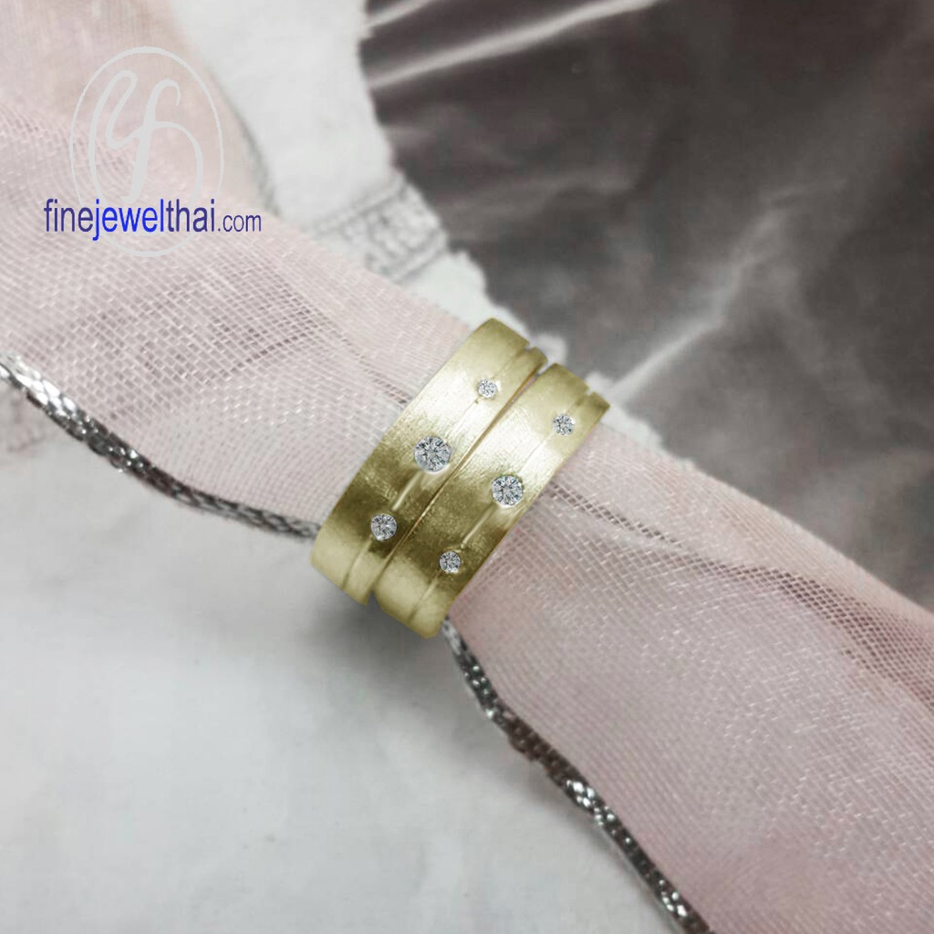 finejewelthai-แหวนคู่-แหวนเพชร-เพชร-แหวนหมั้น-แหวนแต่งงาน-couple-diamond-cz-wedding-ring-silver-gold-rc30146cz-g