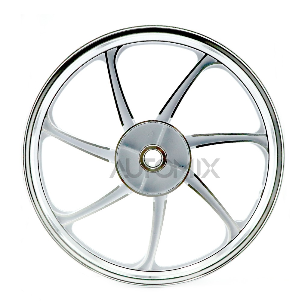yusta-ล้อแม็ก-7ก้าน-honda-wave-125-r-สีขาวปัดเงา-หน้า-หลัง-2ล้อ-อะไหล่-อุปกรณ์ตกแต่งรถ-จักรยานยนต์-มอเตอร์ไซค์-t0074