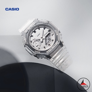 【มาใหม่】Casio G-shock GMA-S2100SK-7A นาฬิกาข้อมือดิจิทัล อะนาล็อก สายเรซิ่น แสงสีขาว หน้าจอคู่ สไตล์สปอร์ต