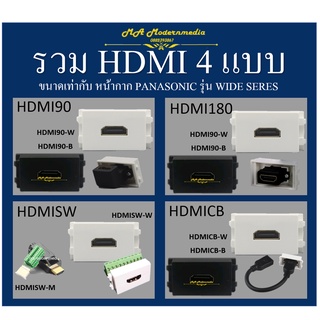 ภาพขนาดย่อของภาพหน้าปกสินค้ารวมหน้ากาก Socket HDMI สีขาว/ดำ จากร้าน mamodernmedia บน Shopee