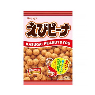 Kasugai PEANUT &amp; YOU ถั่วลิสงเคลือบปรุงรส รสกุ้งอบกรอบ ขนมของว่างทานเล่น จากญี่ปุ่น ( 85 g.)
