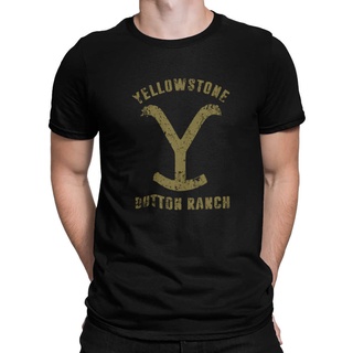 คอลูกเรือเสื้อยืด พิมพ์ลาย Yellowstone Tv Show Dutton Ranch Inspired สําหรับผู้ชายS-5XL