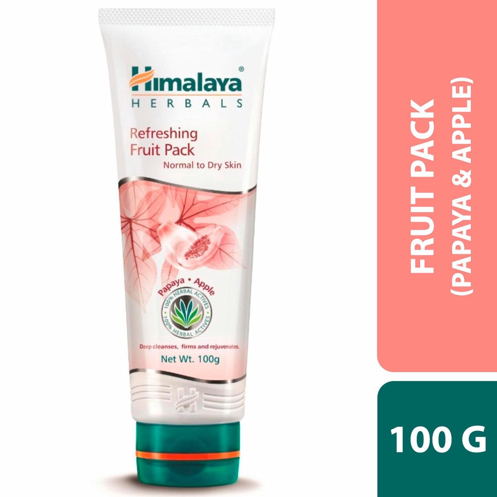 ครีมพอกหน้าผลไม้-เพื่อผิวใส-เรียบเนียน-ชุ่มชื่น-himalaya-herbals-refreshing-fruit-pack-100g