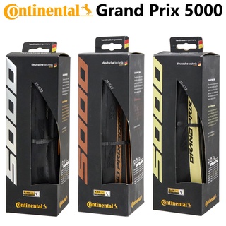 Continental GP5000 ยางเสือหมอบขอบพับ 700x25C สีดำ สีแทน สีครีม