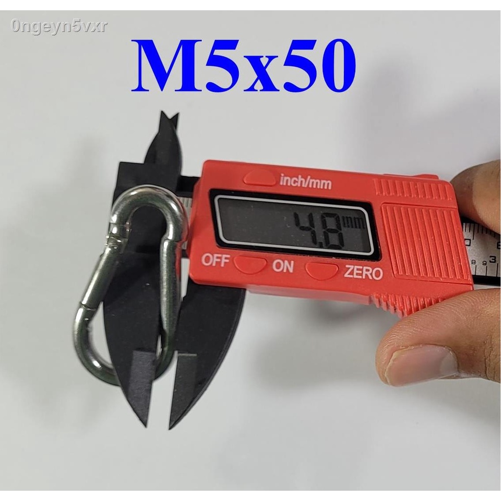 ห่วงตะขอเกี่ยว-สแตนเลส-m5x50-m6x60-carabiner-2-อันต่อห่อ-รับน้ำหนักได้ดี-แข็งแรง-ทนทาน