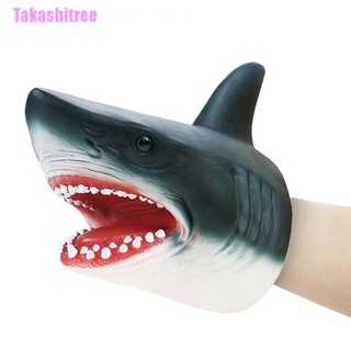 สินค้า $ Takashitree $ ถุงมือยางนิ่ม รูปปลาฉลาม ของเล่นสําหรับเด็ก