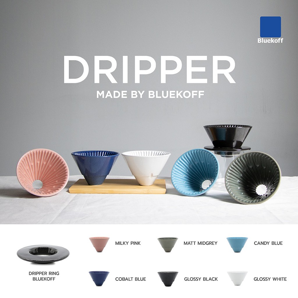 ฺBluekoff ดริปเปอร์บลูคอฟ Dripper Bluekoff (Porcelain) Shopee Thailand