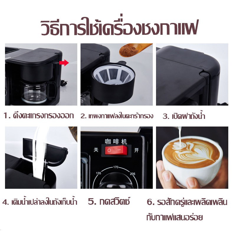 67aav-เตาอบอเนกประสงค์-ชงกาแฟ-เตาอบไฟฟ้ามัลติฟังก์ชั่น-เตาอบขนาดเล็กกะทะทอด-กระทะทอด-เตาอบ-กาแฟ-3in1-รุ่น-fff-1601