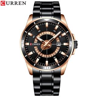 CURREN Stainless Steel Mens Watch Fashion Design Quartz Wristwatch with Date Clock Male Hombre Watch Men