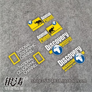 รถออฟโรด SUV สะท้อนแสง National Geographic Animal Discovery Channel สติกเกอร์ติดรถยนต์รถมอเตอร์ไซค์แบตเตอรี่