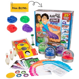 Crazy Aaron’s Ultimate Putty Challenge Board Game - 25 Ways to Play and Four Exclusive 3" Thinking Putty Tins