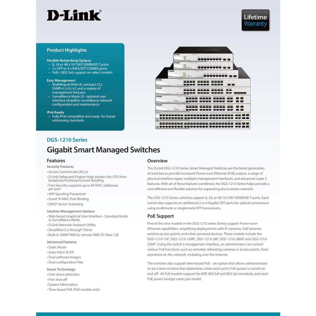 switching-hub-24-port-d-link-des-1210-28p-ของแท้รับประกันตลอดอายุการใช้งาน