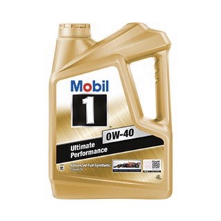 Mobil 1 0W-40 ขนาด 4 ลิตร น้ำมันเครื่องสังเคราะห์แท้ 100% สำหรับเครื่องยนต์เบนซิน