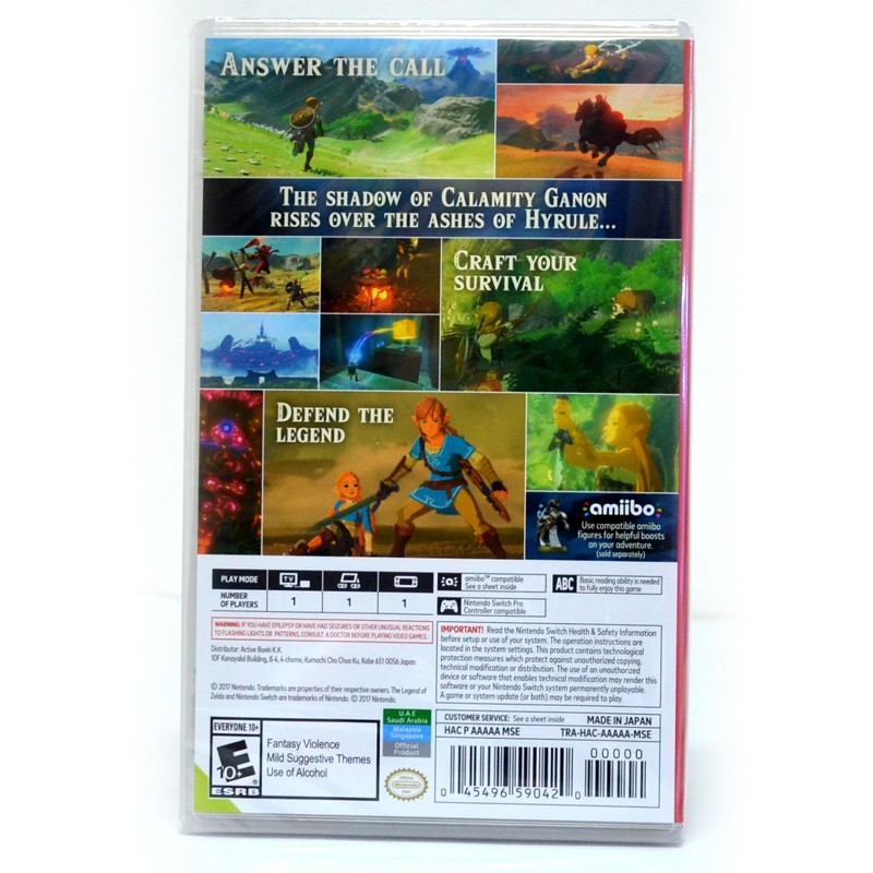 ภาพสินค้าNintendo Switch Game The Legend of Zelda Breath of the Wild Zone Asia English เกมนินเทนโด้ เซลด้า BOTW จากร้าน tinzshop บน Shopee ภาพที่ 2