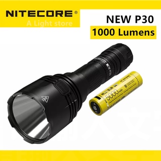 Original Nitecore NEW P30 ไฟฉาย Cree Xp-L Hi V3 Led Max 1000 Lumens 618 เมตรไฟฉายไฟกู้ภัยสําหรับทํากิจกรรมข้างนอก