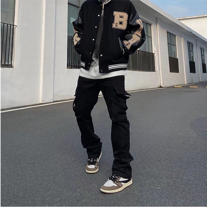 m-3xl-สบาย-ๆ-ร้อยสบายแฟชั่นหลวมหล่อ-sunny-กางเกงขายาวกระเป๋าใหญ่-workwear-ผู้ชายสีดำยุโรปและอเมริกา-street-leisure-กางเกง-simple