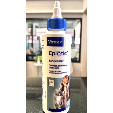 ภาพหน้าปกสินค้าEpiotic ear cleanser ผลิตภัณฑ์ทำความสะอาดช่องหูสุนัขและแมว ขนาด125ml จากร้าน petgroommelon บน Shopee