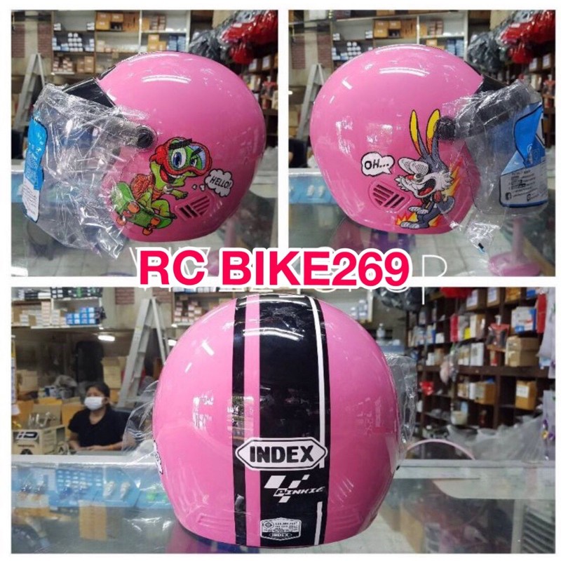 ภาพสินค้าพร้อมส่ง หมวกกันน็อคเด็กโต ยี่ห้อ Index รุ่น Pinkie คละสี จากร้าน rc_bike269 บน Shopee ภาพที่ 8